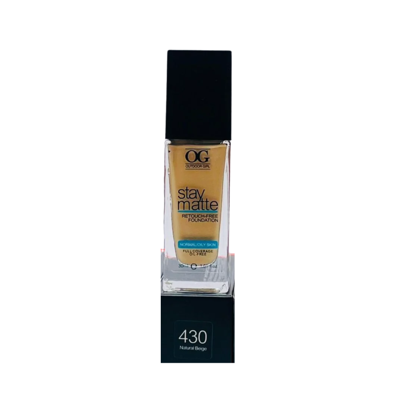 OG Outdoor Girls Stay Matte ReTouch Free Foundation Normal/Oily Skin 30ml (Natural Beige #430)