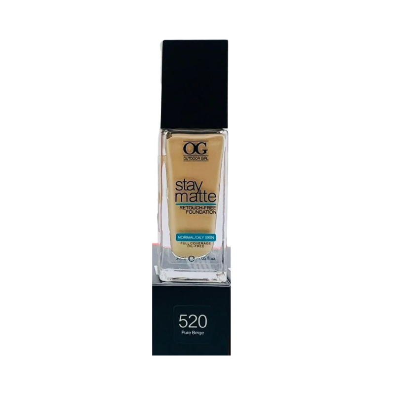 OG Outdoor Girls Stay Matte ReTouch Free Foundation Normal/Oily Skin 30ml (Pure Beige)
