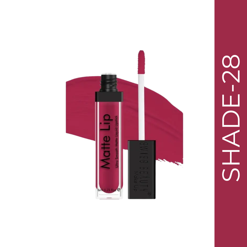 Swiss Beauty Ultra Smooth Matte Lip Liquid Lipstick #28 Pink Velvet (6ml)