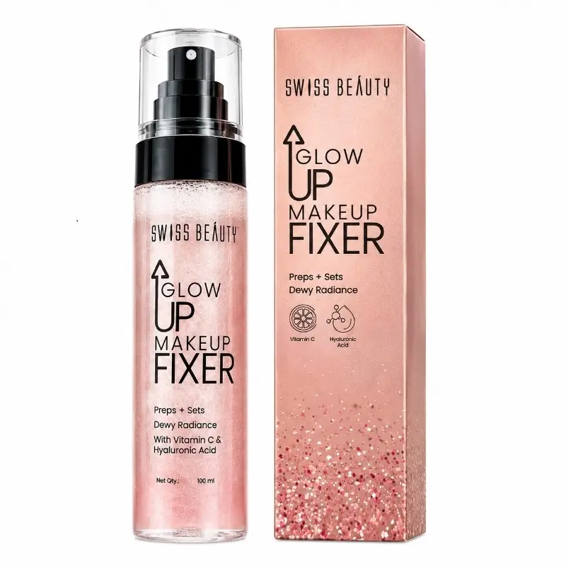 Swiss Beauty Glow Up Makeup Fixer Preps + Sets Dewy Radiance
