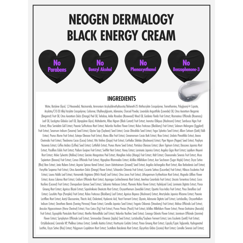 Neogen Dermalogy Black Energy Cream 80ml