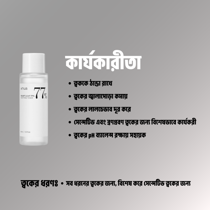 Anua Heartleaf 77% Soothing Toner 40ml