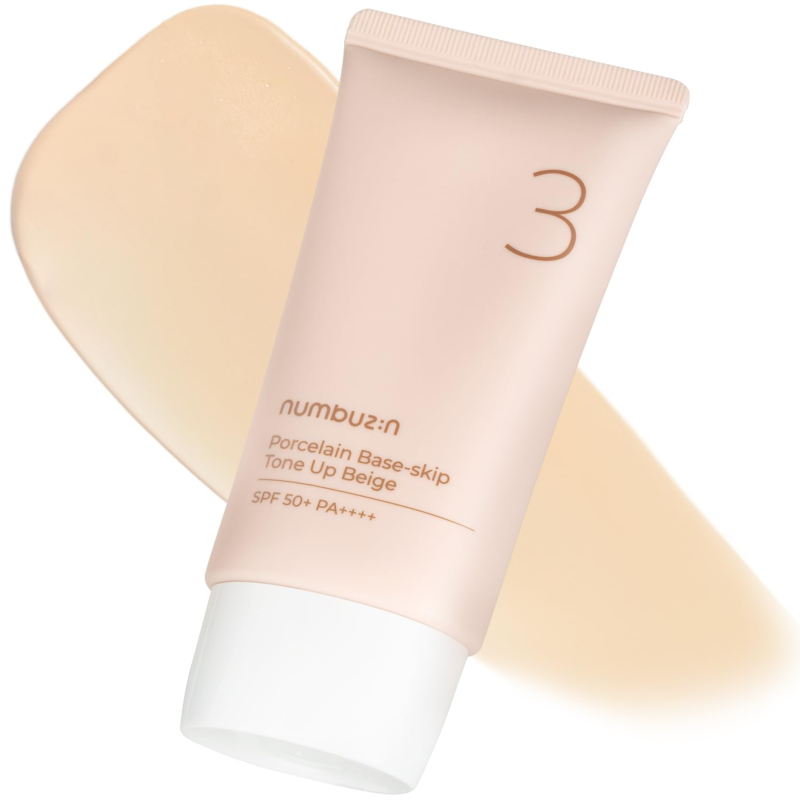 Numbuzin No 3 Porcelain Base-Skip Tone Up Beige 50ml