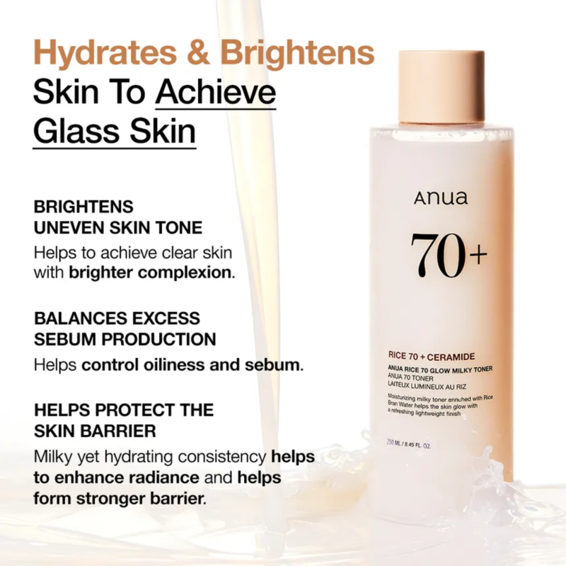 Anua - Rice 70+ Glow Milky Toner 40ml