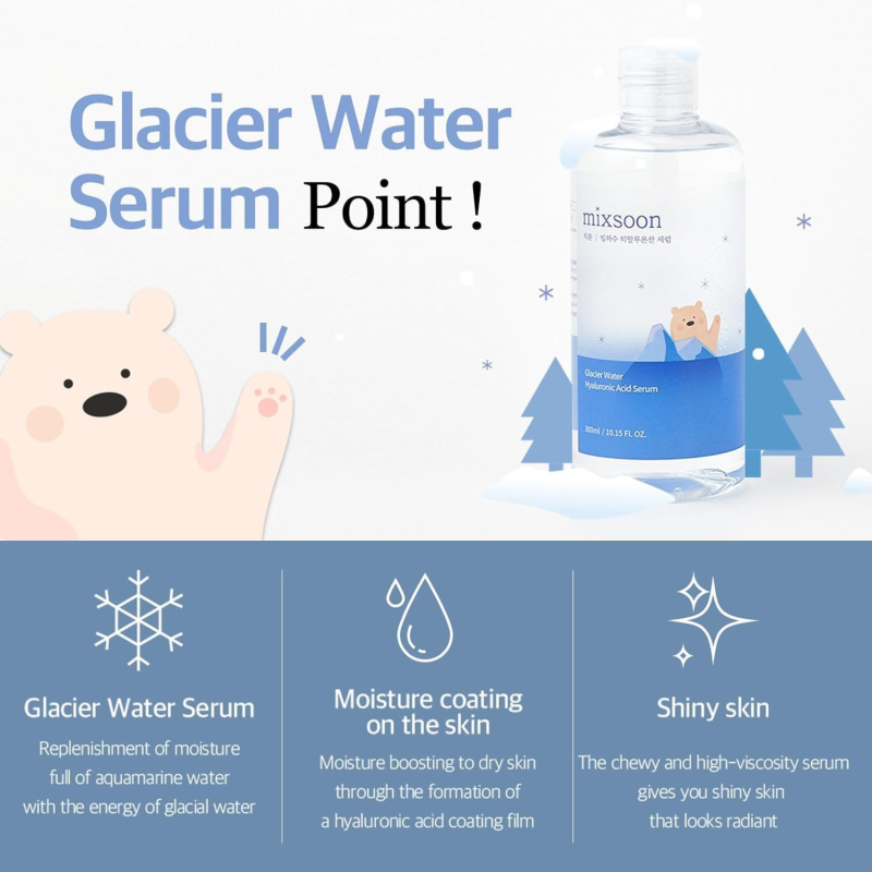 mixsoon glacier water hyaluronic acid Serum 300ml