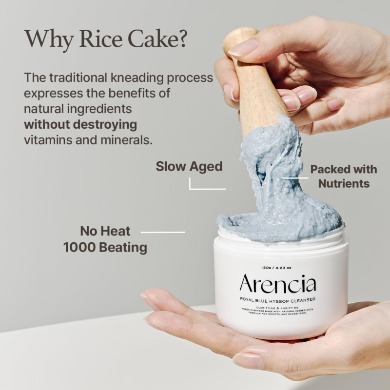 Arencia Fresh Blue Hyssop Rice Mochi Cleanser 120g